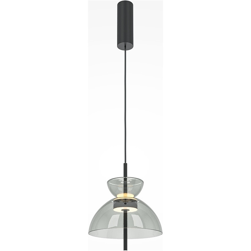 Lampa wisząca Maytoni Bangkok II LED | Szklana, Szara, 25cm