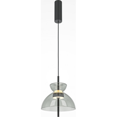 Lampa wisząca Maytoni Bangkok II LED | Szklana, Szara, 25cm