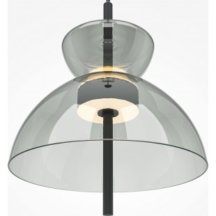 Lampa wisząca Maytoni Bangkok II LED | Szklana, Szara, 25cm
