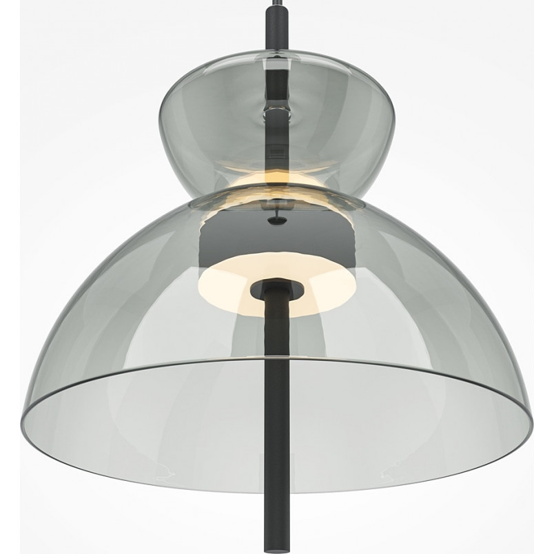 Lampa wisząca Maytoni Bangkok II LED | Szklana, Szara, 25cm