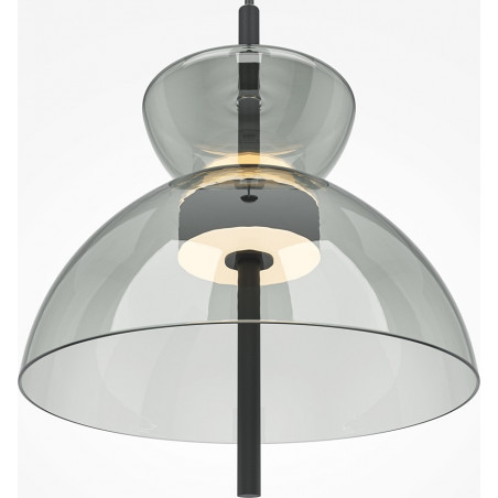 Lampa wisząca Maytoni Bangkok II LED | Szklana, Szara, 25cm