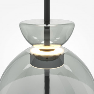 Lampa wisząca Maytoni Bangkok II LED | Szklana, Szara, 25cm