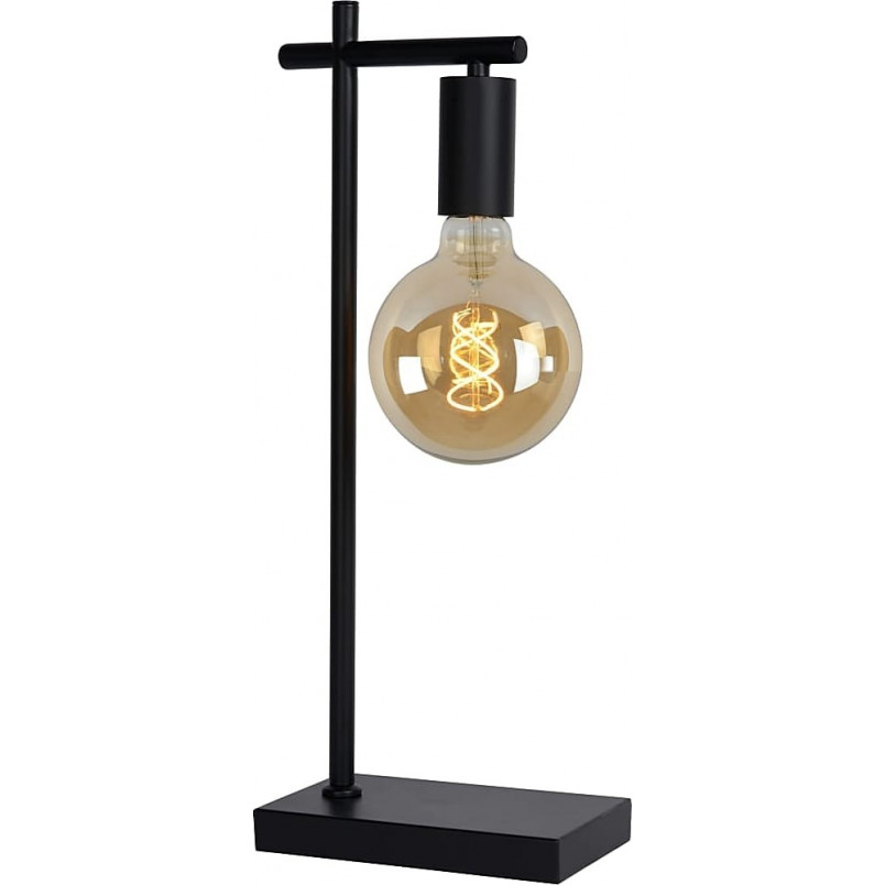 Lampa biurkowa Loft Leanne czarna | Lucide - Sklep z lampami