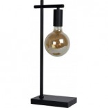 Lampa biurkowa Loft Leanne czarna | Lucide - Sklep z lampami