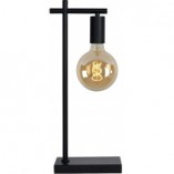 Lampa biurkowa Loft Leanne czarna | Lucide - Sklep z lampami