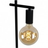 Lampa biurkowa Loft Leanne czarna | Lucide - Sklep z lampami