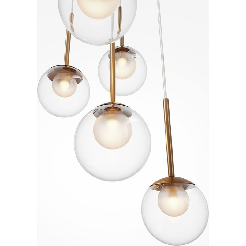 Lampa wisząca Maytoni Basic Form - 5 kulek, złoto | Sklep z lampami