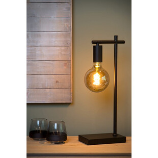 Lampa biurkowa Loft Leanne czarna | Lucide - Sklep z lampami