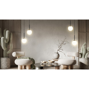 Lampa wisząca Basic Form Maytoni: Biała kula szklana 20cm