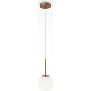 Lampa wisząca Basic Form Maytoni - Biało-złota, szklana kula