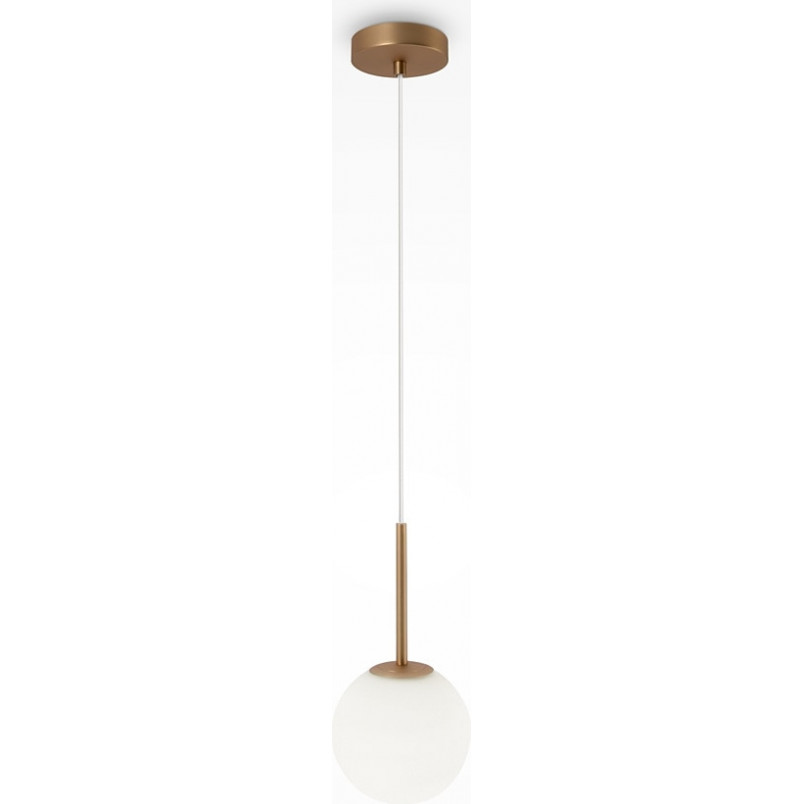 Lampa wisząca Basic Form Maytoni - Biało-złota, szklana kula