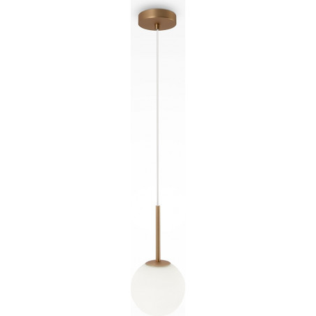 Lampa wisząca Basic Form Maytoni - Biało-złota, szklana kula