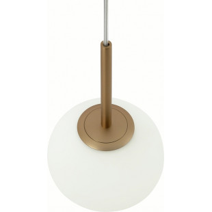 Lampa wisząca Basic Form Maytoni - Biało-złota, szklana kula