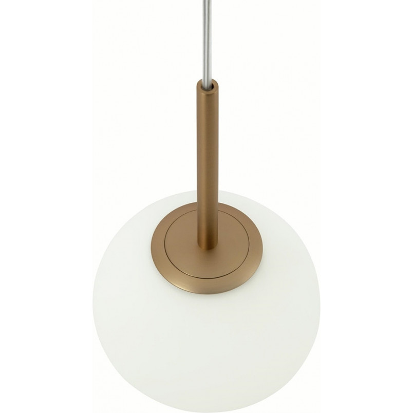 Lampa wisząca Basic Form Maytoni - Biało-złota, szklana kula