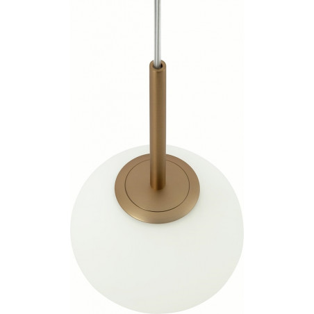 Lampa wisząca Basic Form Maytoni - Biało-złota, szklana kula