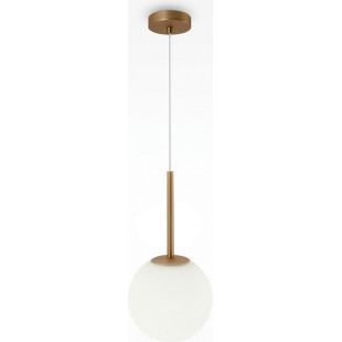 Lampa wisząca Basic Form Maytoni - Szklana kula, biało-złota