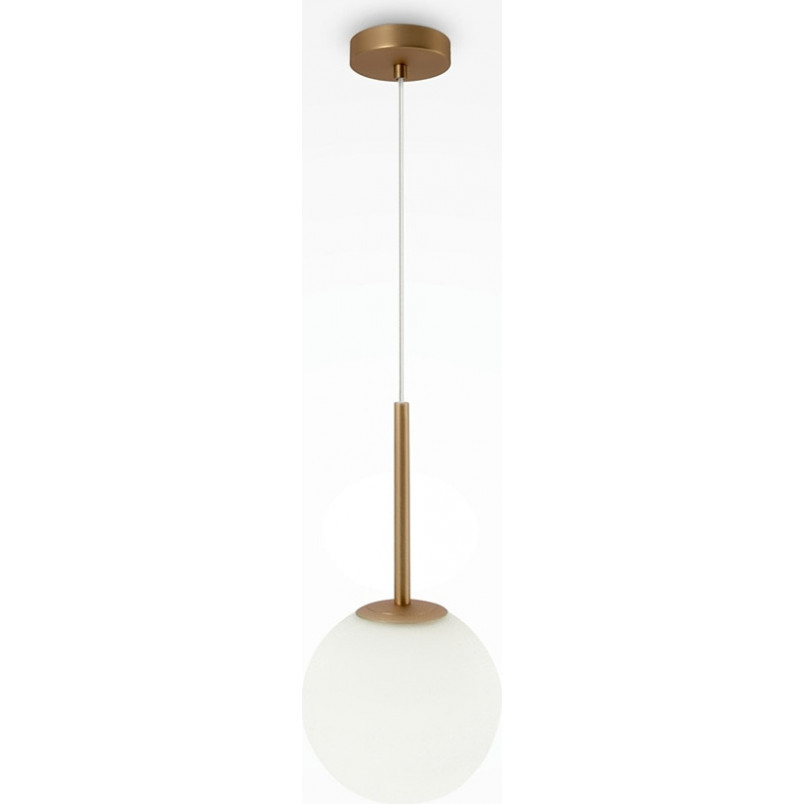 Lampa wisząca Basic Form Maytoni - Szklana kula, biało-złota
