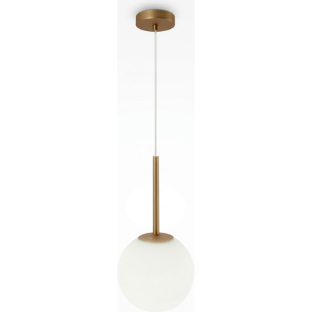 Lampa wisząca Basic Form Maytoni - Szklana kula, biało-złota