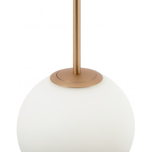 Lampa wisząca Basic Form Maytoni - Szklana kula, biało-złota