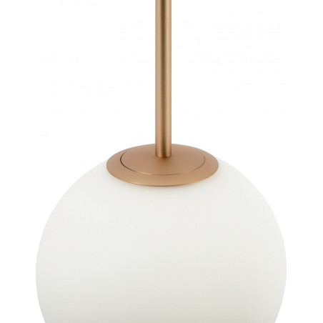 Lampa wisząca Basic Form Maytoni - Szklana kula, biało-złota