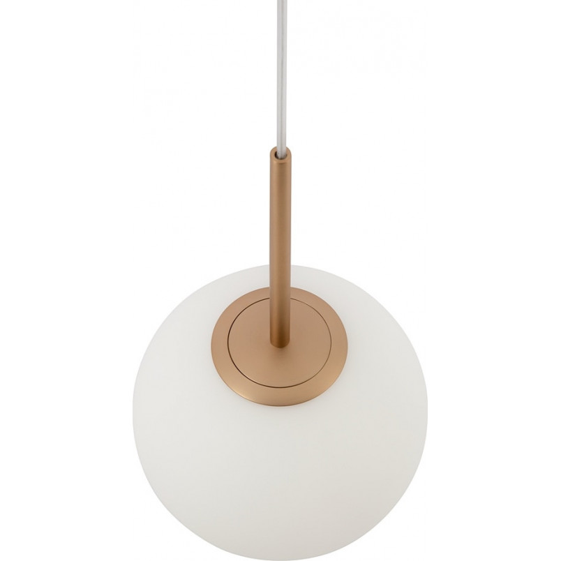 Lampa wisząca Basic Form Maytoni - Szklana kula, biało-złota