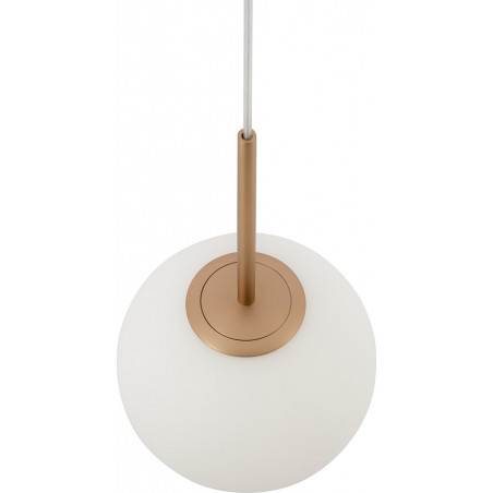 Lampa wisząca Basic Form Maytoni - Szklana kula, biało-złota
