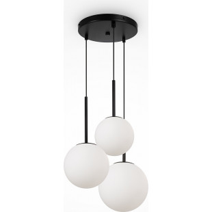 Lampa wisząca Maytoni Basic Form: 3 kule, biało-czarna | Sklep z lampami