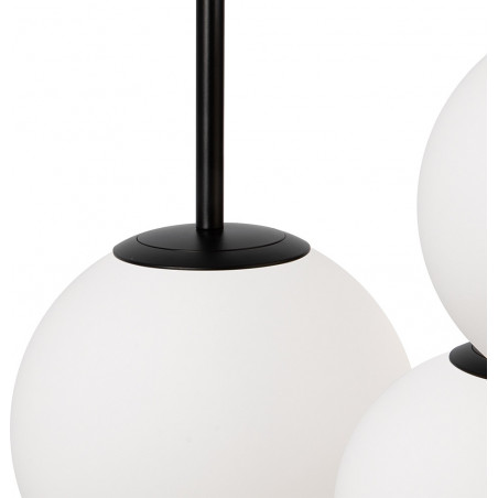 Lampa wisząca Maytoni Basic Form: 3 kule, biało-czarna | Sklep z lampami