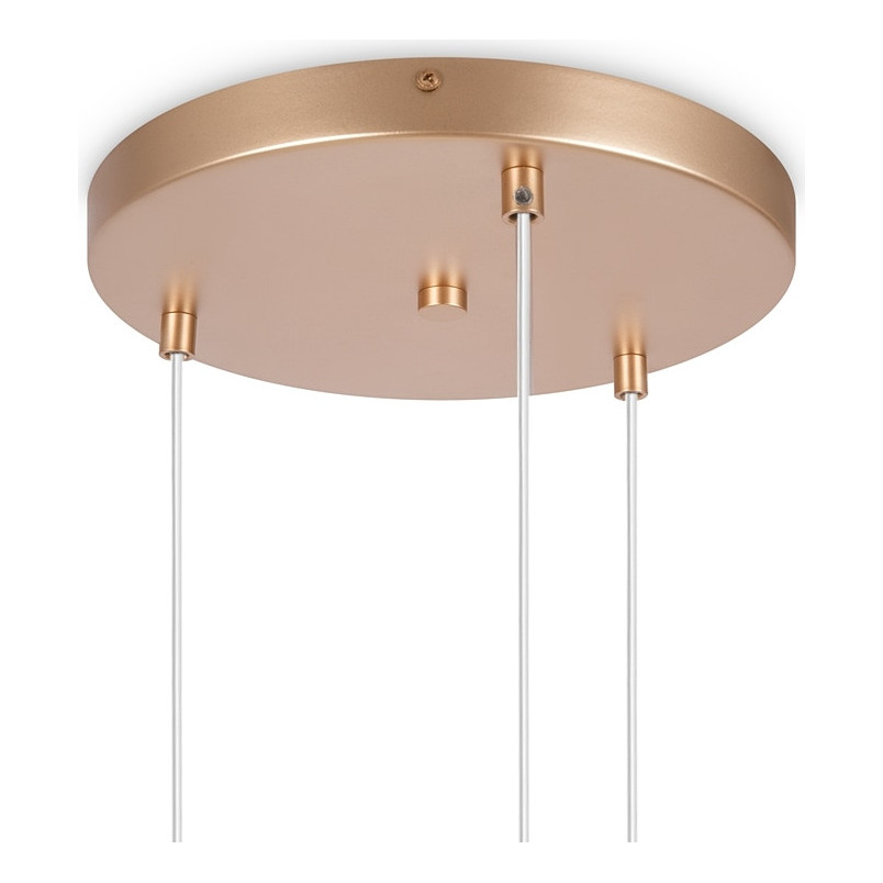 Lampa wisząca Basic Form Maytoni - 3 kule, szkło, biało-złota