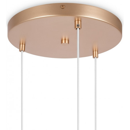 Lampa wisząca Basic Form Maytoni - 3 kule, szkło, biało-złota