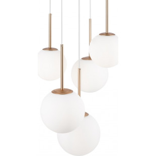 Lampa wisząca Maytoni Basic Form - 5 kloszy, szkło, biała