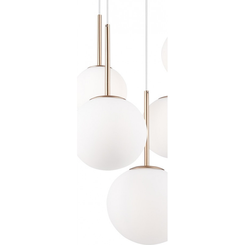 Lampa wisząca Maytoni Basic Form - 5 kloszy, szkło, biała