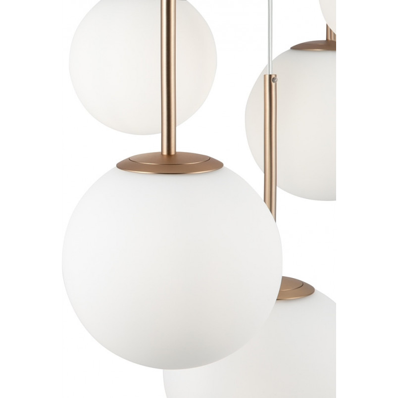 Lampa wisząca Maytoni Basic Form - 5 kloszy, szkło, biała