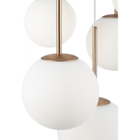 Lampa wisząca Maytoni Basic Form - 5 kloszy, szkło, biała