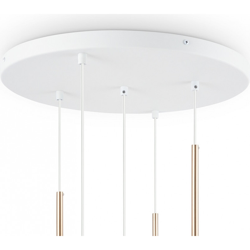 Lampa wisząca Maytoni Basic Form - 5 kloszy, szkło, biała