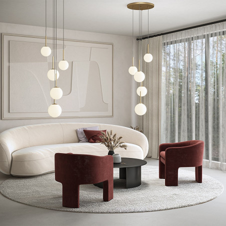 Lampa wisząca Maytoni Basic Form - 5 kloszy, szkło, biała