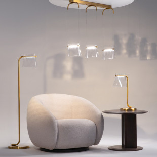Lampa stołowa szklana Maytoni Cabaret LED - Elegancki design