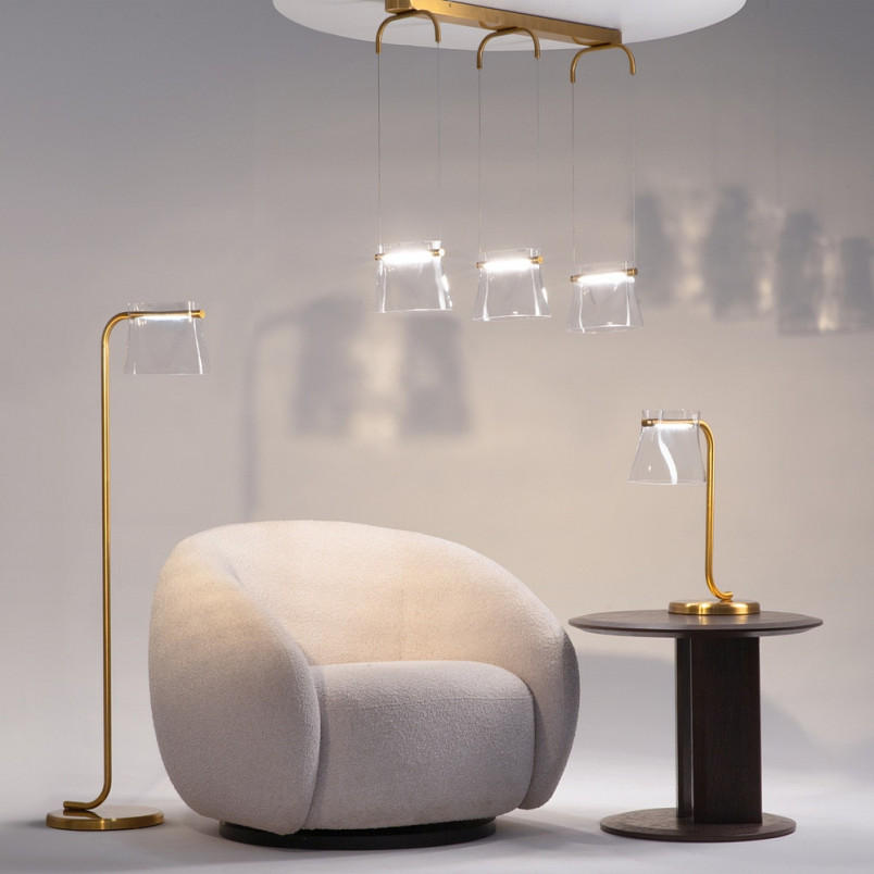 Lampa stołowa szklana Maytoni Cabaret LED - Elegancki design