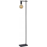 Lampa podłogowa industrialna Leanne czarna | Lucide