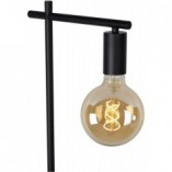 Lampa podłogowa industrialna Leanne czarna | Lucide