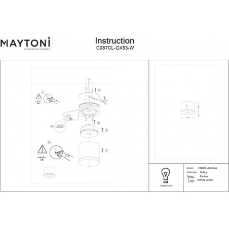 Lampa łazienkowa Pauline Maytoni | Biały spot IP44