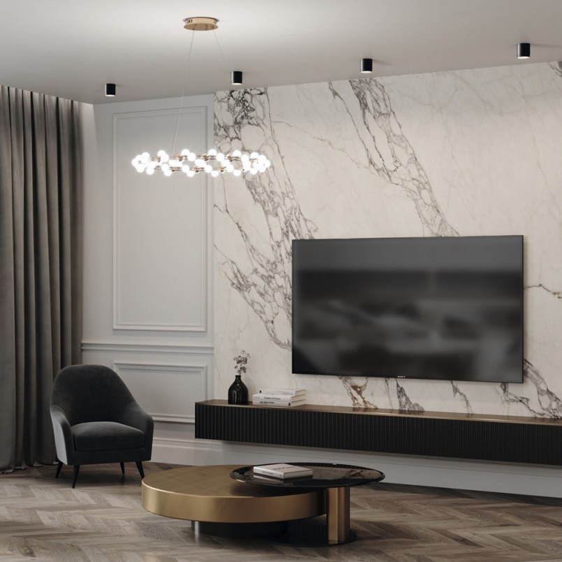 Lampa spot tuba natynkowa Polar czarna Maytoni - Sklep z oświetleniem