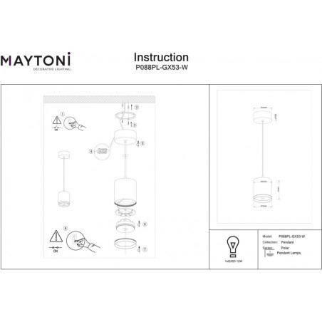 Lampa wisząca tuba biała Maytoni Polar - Odkryj minimalizm!