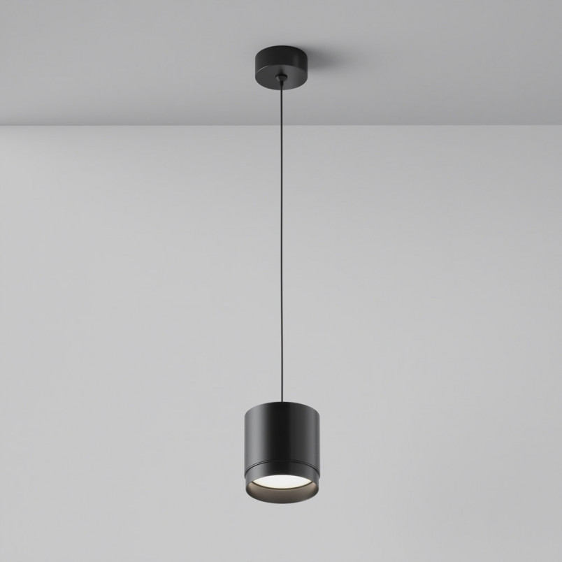 Lampa wisząca tuba czarna Maytoni Polar | Sklep z lampami