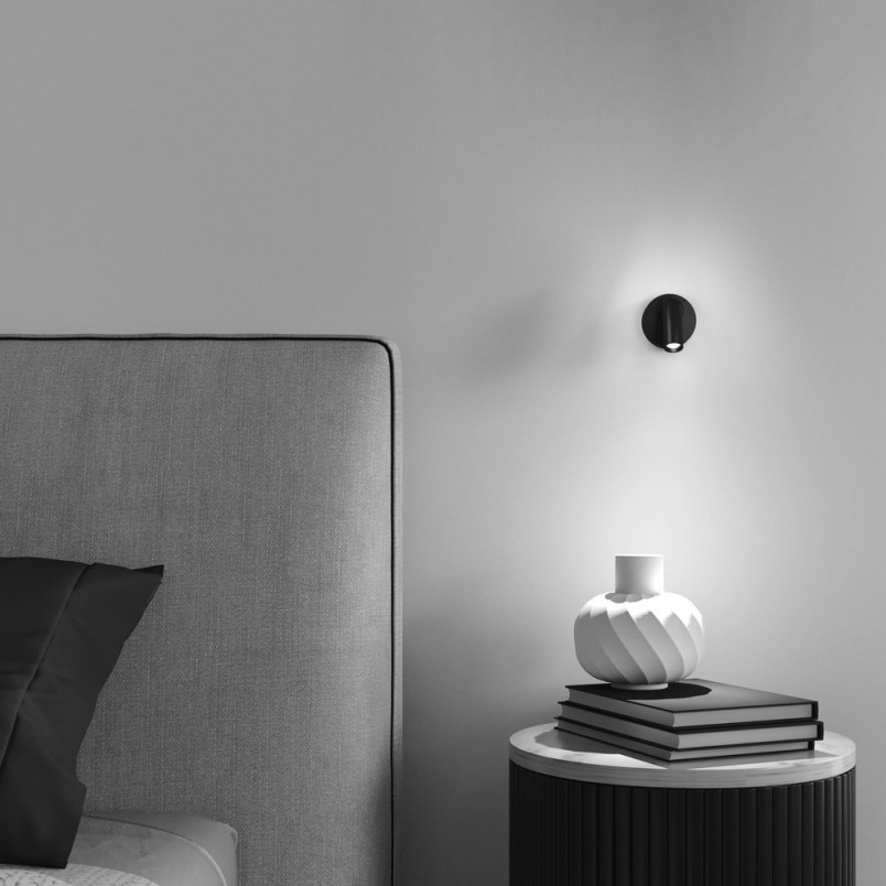 Kinkiet LED czarny Mirax Round Maytoni | Oświetlenie LED