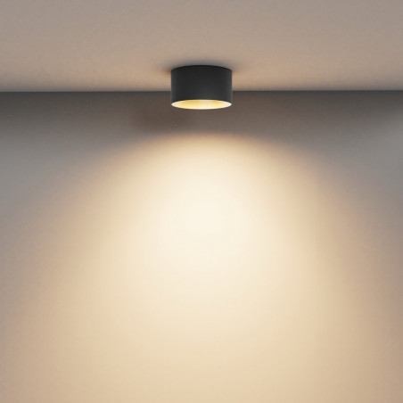 Lampa spot Vega LED czarno-złota Maytoni | 14cm