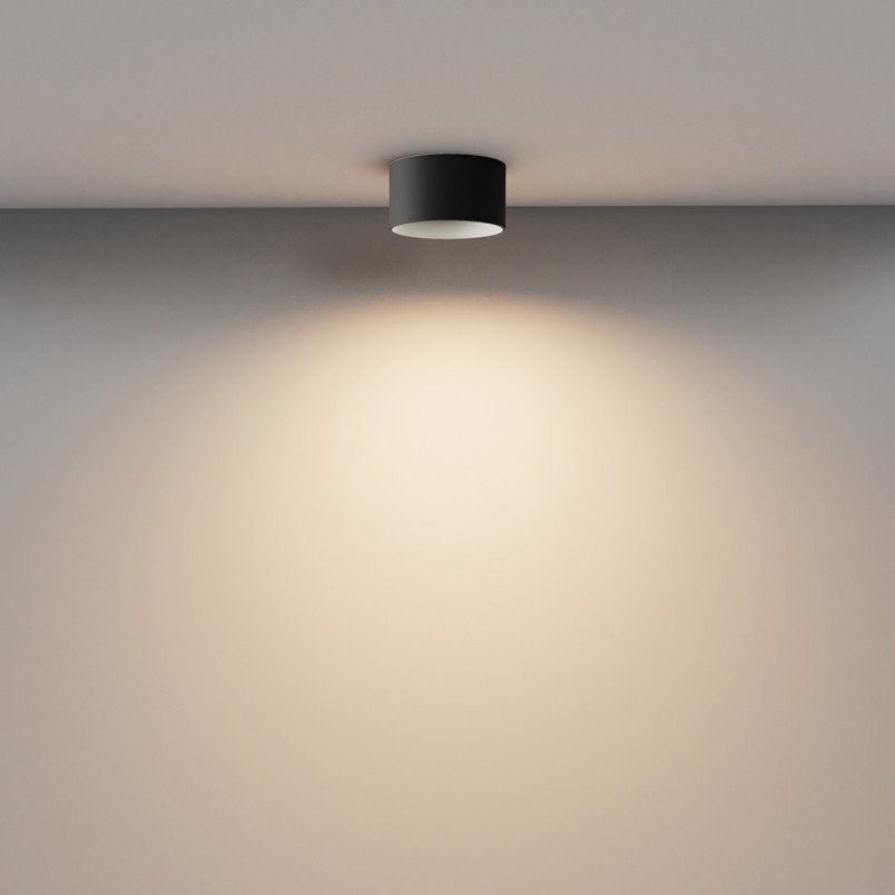 Lampa natynkowa Vega LED Maytoni | Czarna, 12cm - Kup online
