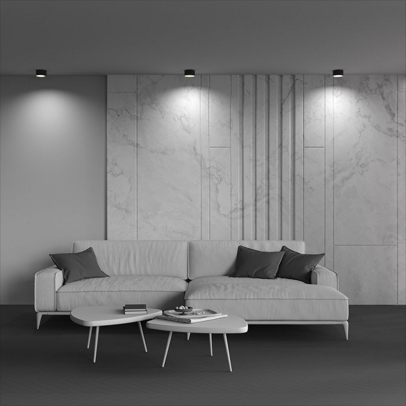 Lampa natynkowa Vega LED Maytoni | Czarna, 12cm - Kup online