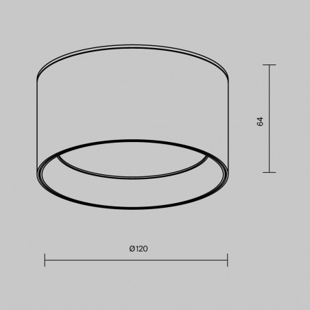 Lampa natynkowa Vega LED Maytoni | Czarna, 12cm - Kup online