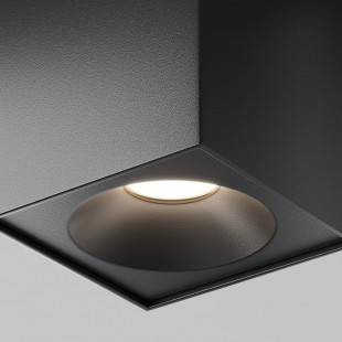 Lampa spot do łazienki Zoom GU10 czarna Maytoni | Downlight IP65